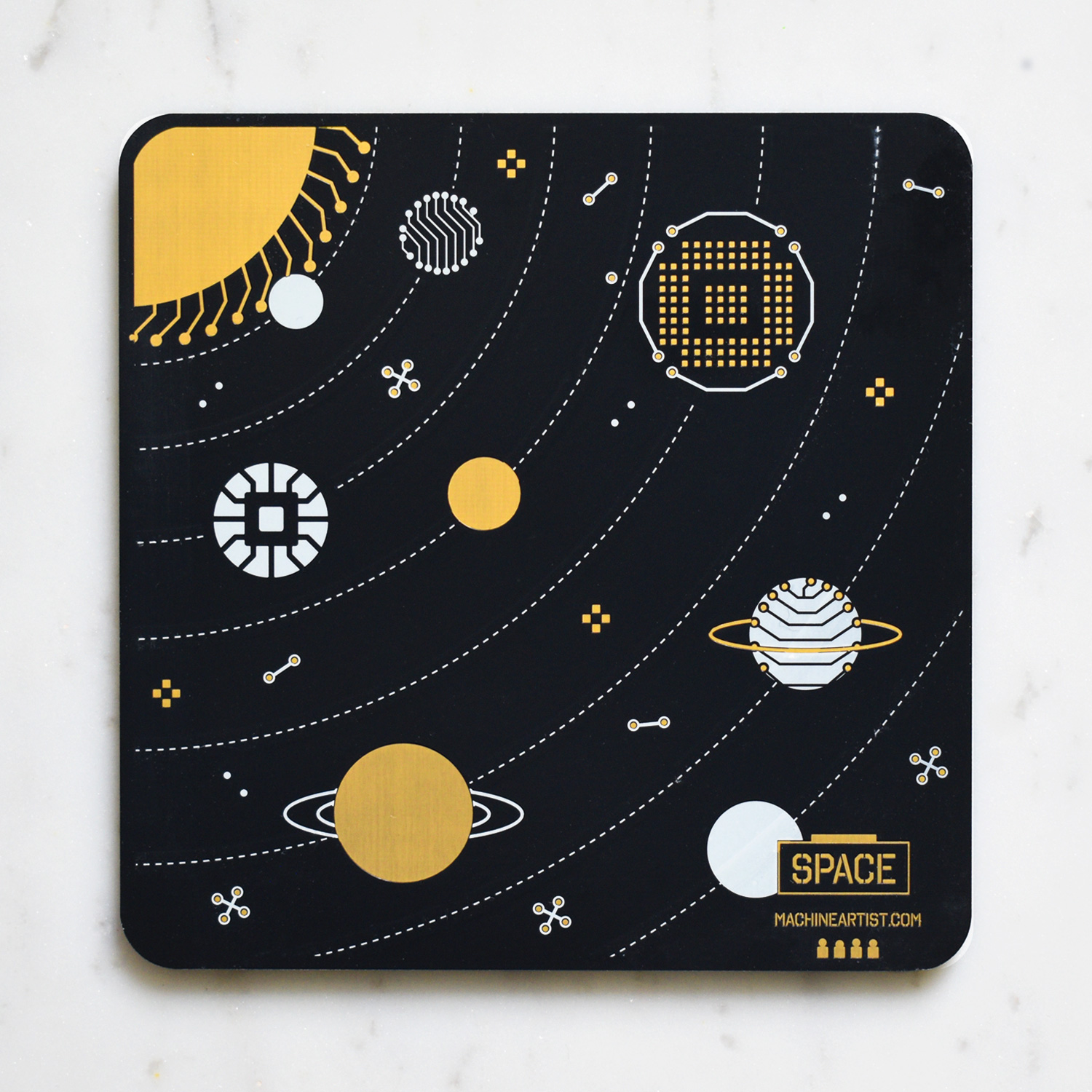 PCB Coasters Space