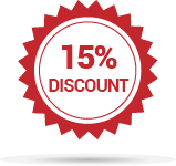 Get 15 percent discount