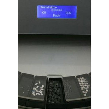 Motorized component carousel with 75 antistatic component bins